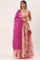 Georgette Embroidered  Party Lehenga Choli in Pink with Dupatta