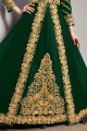 Georgette Embroidered Green Anarkali Suit with Dupatta