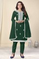 Salwar Kameez in Green Georgette with Embroidered