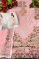 Salwar Kameez in Pink Faux georgette with Embroidered