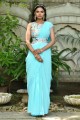 Thread,embroidered Party Wear Saree in Sky blue Georgette