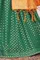  Lehenga Choli in Green Viscose with Weaving
