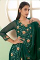 Georgette Embroidered Green Pakistani Suit with Dupatta