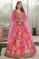 Art silk Wedding Lehenga Choli with Digital print