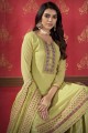 Pista  Faux georgette Embroidered Pakistani Suit with Dupatta