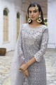 Eid Salwar Kameez in Grey Georgette with Embroidered