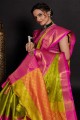 Green Silk Saree in Weaving