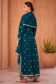 Rama Georgette Pakistani Suit with Embroidered