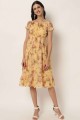 Georgette Indow Western Kurti with Printed in Yellow