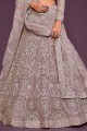 Embroidered Soft net Wedding Lehenga Choli in Orchid with Dupatta