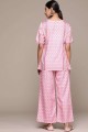 Digital print Rayon Palazzo Suit in Pink 
