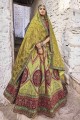 Embroidered Banarasi silk Lehenga Choli 