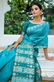 Tussar silk Blue Saree  Zari,weaving