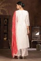 Plain Patiala Suit with Hand in Cream
