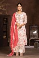 Plain Patiala Suit with Hand in Cream