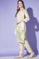 Silk Embroidered Pista  Straight Pant Suit