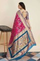 Banarasi silk Weaving Pink Saree