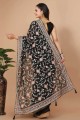 Silk Thread Black Saree with Blouse