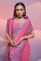 Weaving Handloom silk Baby pink  Saree with Blouse