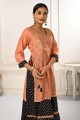 Cotton Kurti with Printed in Peach