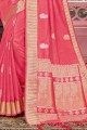 Gajari  Saree in Cotton with Weaving
