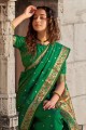 Banarasi Saree in Green Banarasi silk Weaving