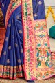 Zari Silk Blue Saree with Blouse