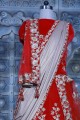 Velvet Bridal Lehenga Choli with Embroidered
