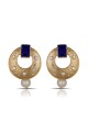 Stones Golden & Blue Earrings