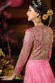 Pink Banglori Silk & Net Anarkali Suit