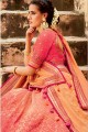 Impressive Pink Silk Jacquard Lehenga Choli