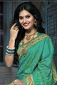 Elegant Teal Green Art Silk Saree