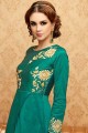 Teal Green Banglori Silk Anarkali Suit