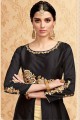 Black Banglori Silk Anarkali Suit