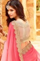 Appealing Baby Pink Georgette Saree