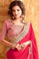 Beautiful Rani Pink Georgette Saree