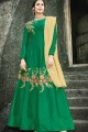 Green color Art Silk Anarkali Suit