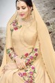 Beige color Art Silk Anarkali Suit
