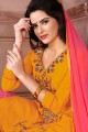 Stunning Yellow Cambric Cotton palazzo Suit