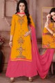 Stunning Yellow Cambric Cotton palazzo Suit