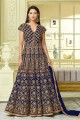 Classy Royal Blue color Art Silk Salwar Kameez