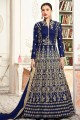 Fashionable Royal Blue color Art Silk Salwar Kameez