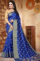 Indian Ethnic Royal Blue color Soft Silk saree