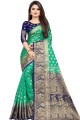 Saree in Sea Green Art Silk with Weaving