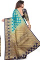 Splendid Weaving Art Silk Saree in Blue with Blouse