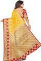 Gorgeous Yellow Weaving Art Silk Saree
