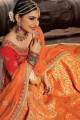 Dazzling Orange Banglori silk Lehenga Choli