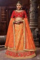 Dazzling Orange Banglori silk Lehenga Choli
