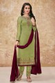 Light Green Georgette Pallazzo Pant Palazzo Suits in Satin