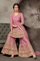 Net Palazzo Suits in Pink Net